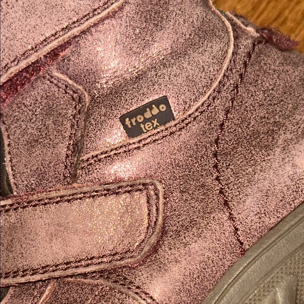 Froddo Kids Boots Tex Pink Gold Wool Zuru Tex Winter Barefoot size 34 or 2
